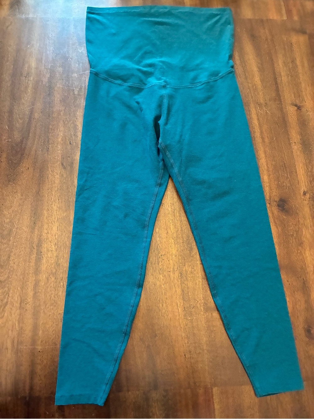 Beyond Yoga Beyond The Bump Mayernity Leggings XL Teal Blue Love The Bump